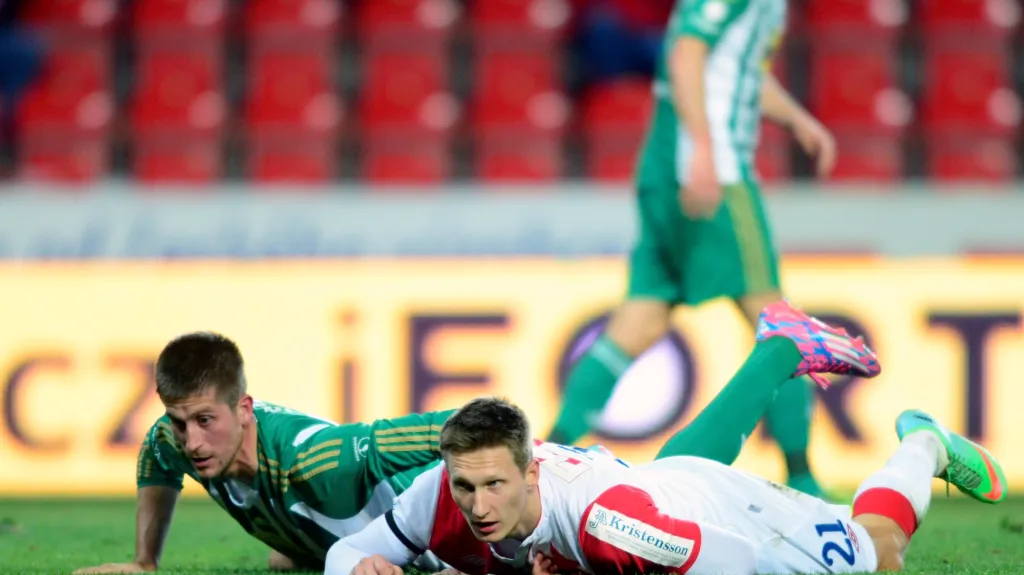 Michal Šmíd z Bohemians (vlevo) a Milan Škoda ze Slavie