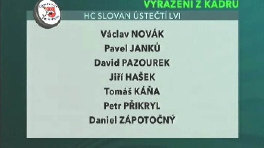 Vyřazení hráči Ústí nad Labem
