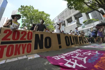 Demonstrace proti olympijským hrám