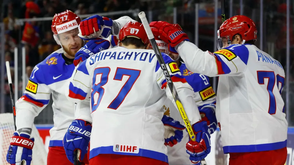 Radost hokejistů Ruska