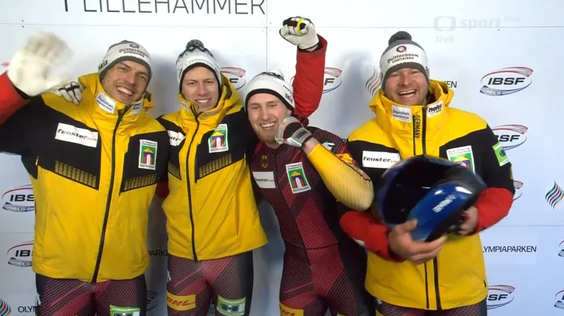 Vyvrcholení soutěže čtyřbobů na ME v Lillehammeru