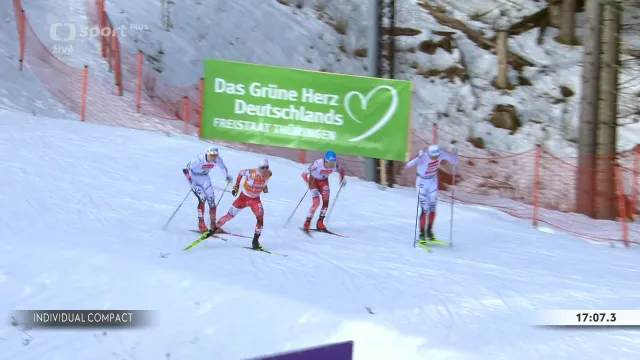 Závěr běžeckých částí v severské kombinaci na SP v Oberhofu