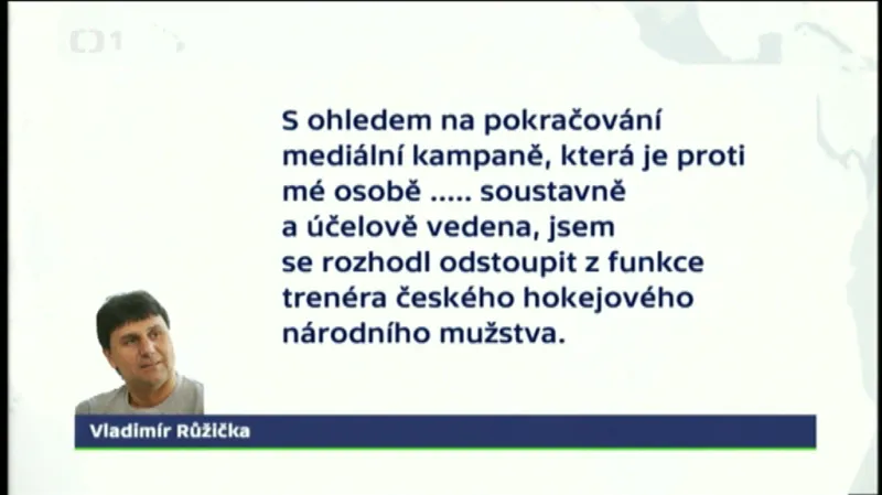 Reprezentační kouč Růžička kvůli korupční kauze rezignoval
