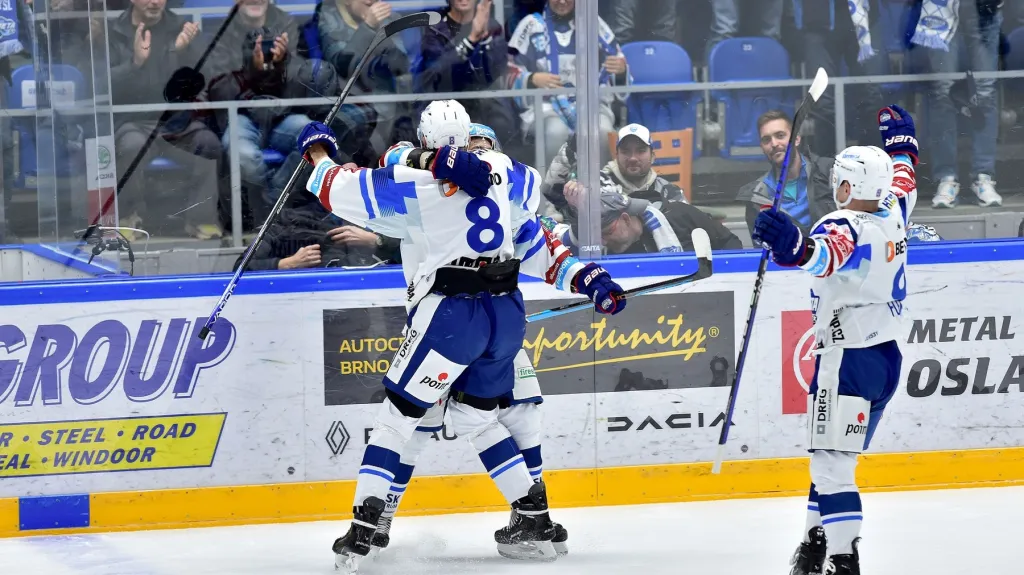 Radost hokejistů Komety Brno