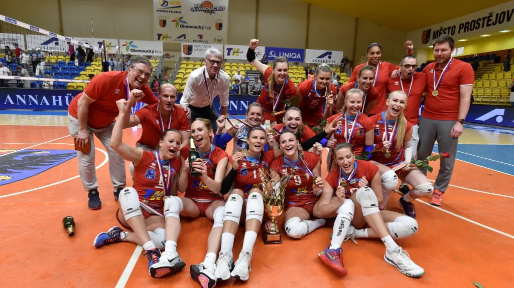 Volejbalistky Prostějova s desátým titulem