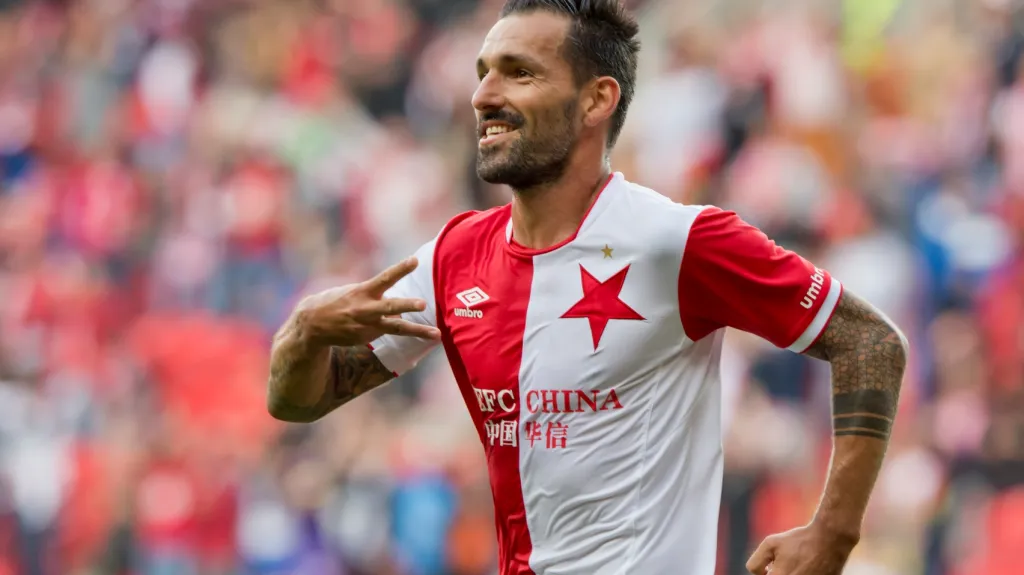 Danny slaví premiérový gól v dresu Slavie