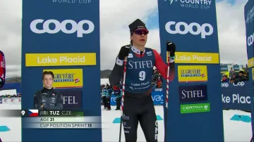 Semifinále sprintu volně s Jiřím Tužem