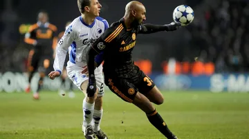 Zdeněk Pospěch v dresu FC Kodaň v utkání LM proti Chelsea