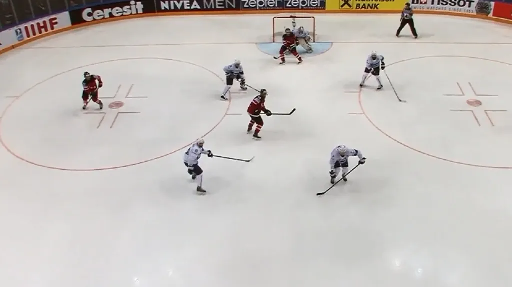 Gól v utkání Francie - Kanada: Eberle - 3:4 (50. min.)