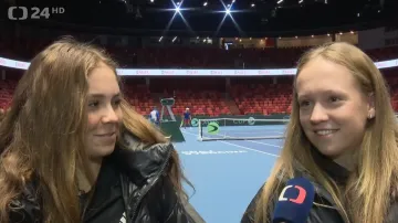 Sestry Kovačkovy se potkaly s daviscupovými reprezentanty