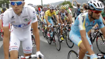 Po Nibalim byl na Hautacamu nejlepší Thibaut Pinot, zde na startu etapy v bílém dresu. Pinot jede i letošní Tour