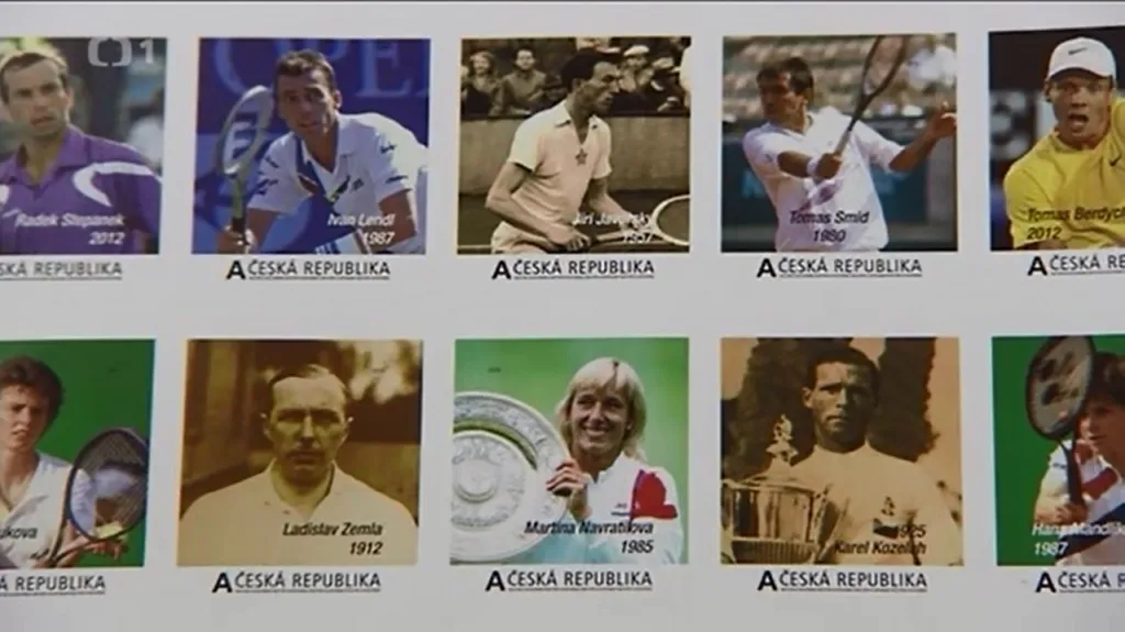 25 tenisových legend se objeví na známkách