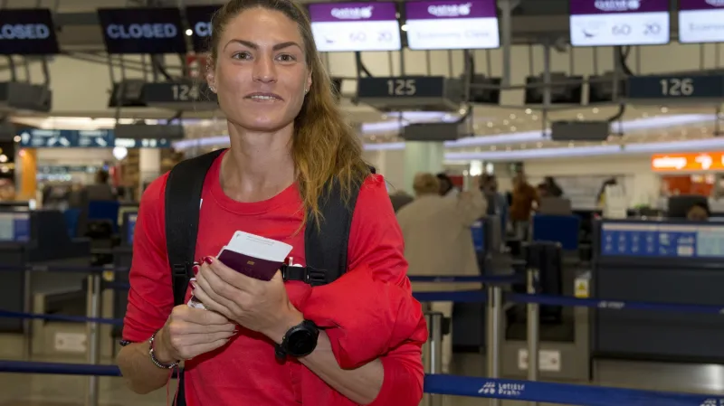 Marcela Joglová před odletem do Dauhá