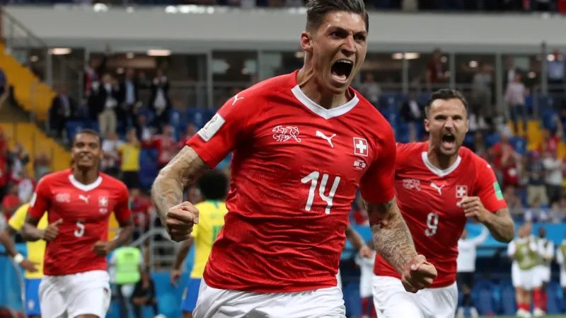 Steven Zuber slaví švýcarský gól