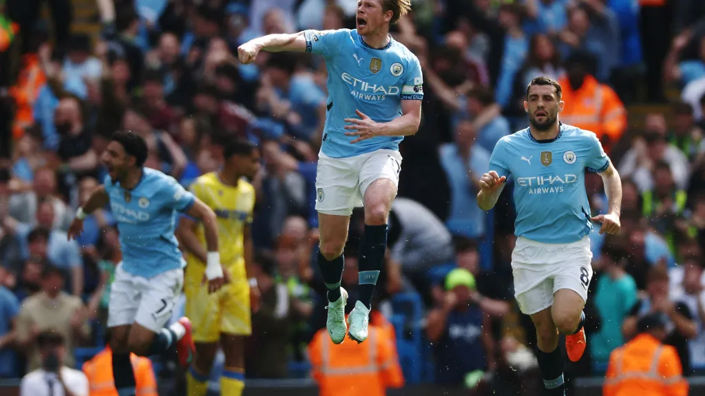 Kevin de Bruyne se raduje z branky
