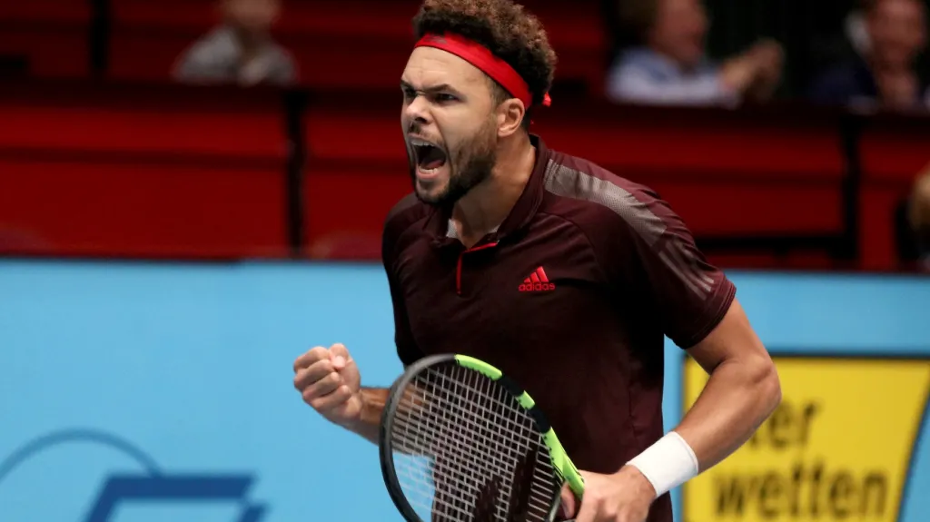 Slavící Jo-Wilfried Tsonga 