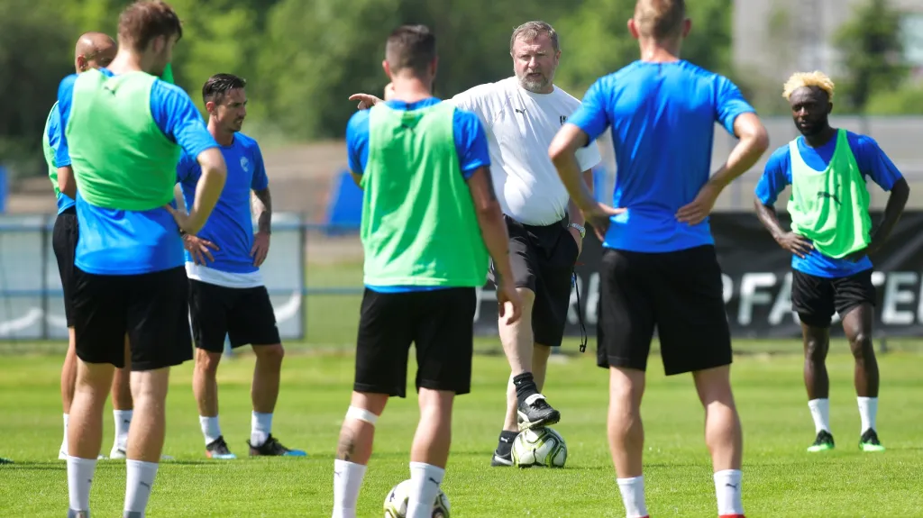 Pavel Vrba na tréninku Plzně