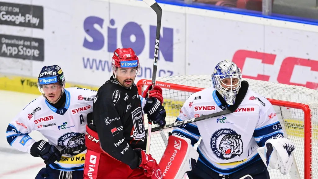 Hradec Králové –⁠⁠⁠⁠⁠⁠ Liberec, brankář Petr Kváča