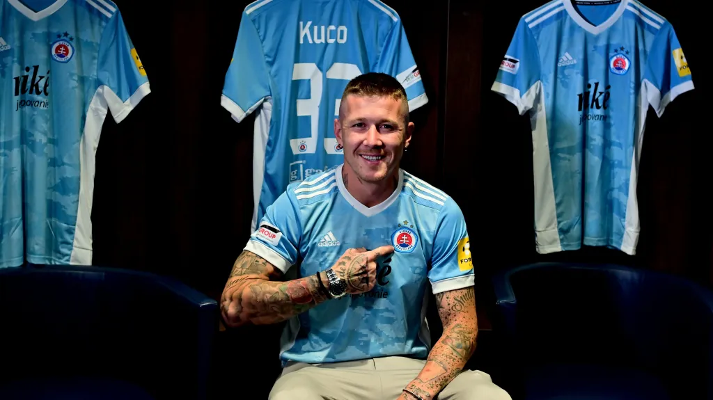 Juraj Kucka v dresu Slovanu Bratislava