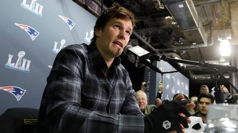 Tom Brady na tiskové konferenci