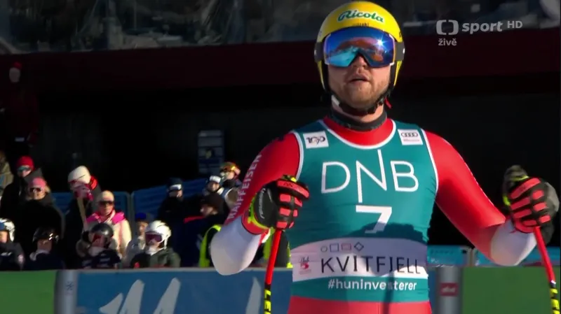 Vítězná jízda Nielse Hintermanna ve sjezdu v Kvitfjellu