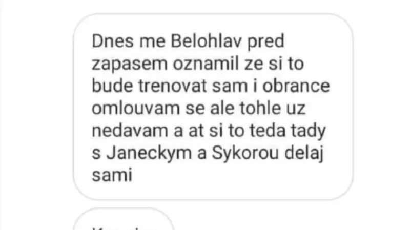Reakce Petra Čáslavy na Instagramu pardubicke_dynamo