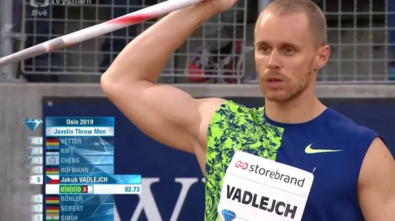 Soutěž oštěpařů vyhrál v Oslu Vetter, Vadlejch skončil pátý