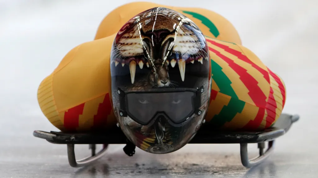 Ghanský skeletonista Akwasi Frimpong