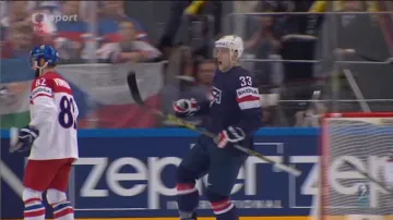 Gól v utkání USA - Česko: Coyle - 3:0 (40. min.)