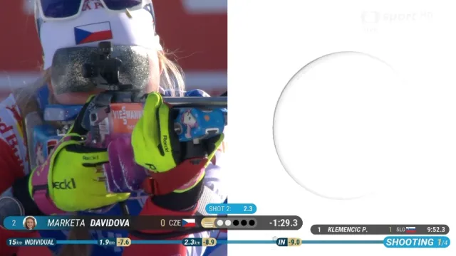 Sestřih vytrvalostního závodu biatlonistek MS v Oberhofu