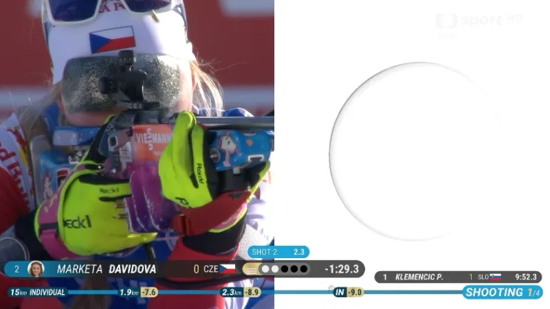 Sestřih vytrvalostního závodu biatlonistek MS v Oberhofu