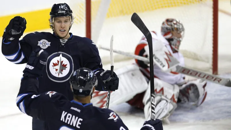 Radost hokejistů Winnipegu