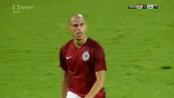 Moment v utkání Sparta - Crvena Zvezda: Tyč Ben Chaima (77. min.)