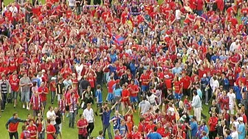 Oslavy plzeňských fanoušků