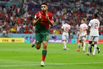 Portugalec Goncalo Ramos oslavuje gól