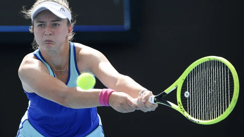 Barbora Krejčíková na turnaji v Melbourne