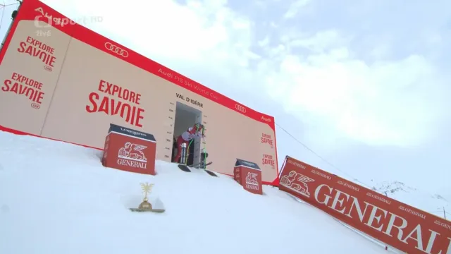 Vítězná jízda Cornelie Hütterové ve sjezdu ve Val d'Isere