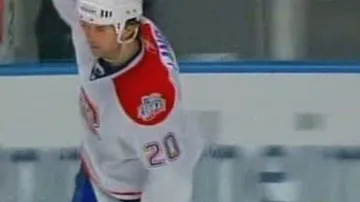 Robert Lang po vstřeleném gólu