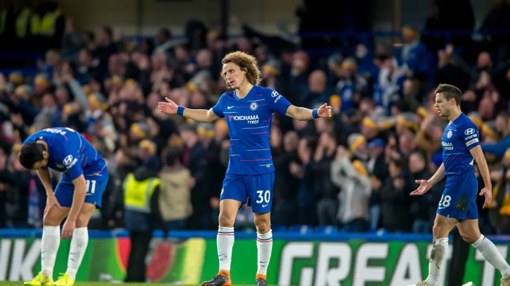 Frustrace Davida Luize po gólu Jamie Vardyho