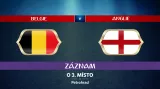 Záznam utkání o bronz Belgie - Anglie