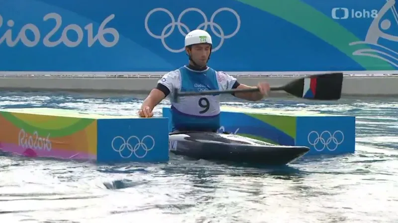 Finálová jízda kanoisty Gebase