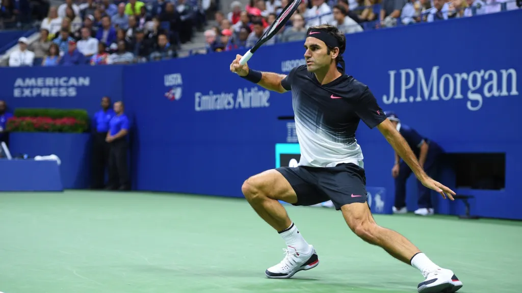 Roger Federer v utkání 1. kola US Open