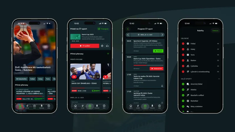 Mobilní aplikace ČT sport