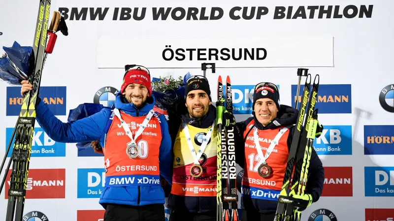 Sestřih stíhacího závodu biatlonistů v Östersundu