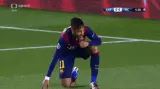 Šance v utkání Barcelona - Manchester City: Neymarova tyč (6. min.)