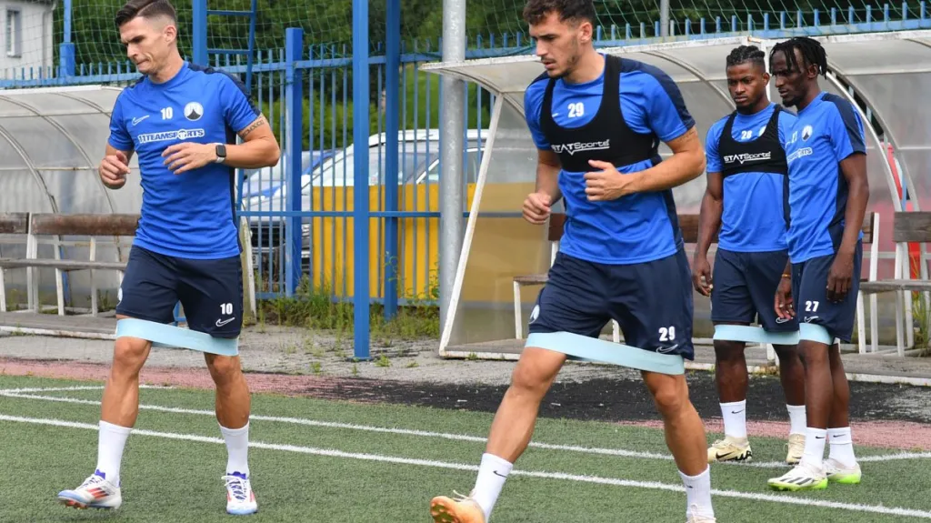Fotbalisté Liberce na tréninku