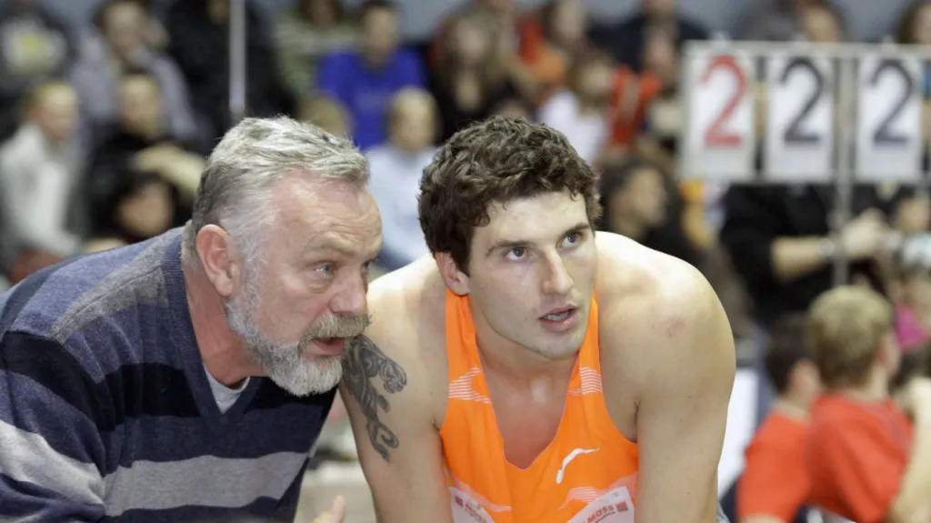 Trenér Jan Janků starší s Jaroslavem Bábou