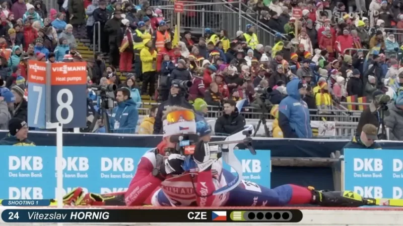 Střelecký výkon Vítězslava Horniga ve vytrvalostním závodu SP v Ruhpoldingu