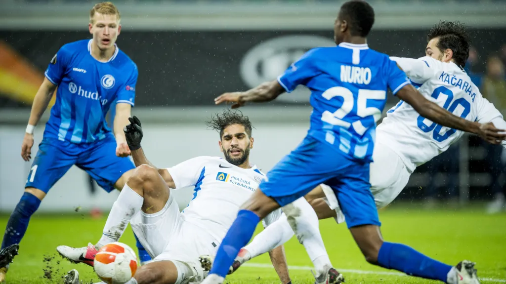 Jusuf dává gól gentu