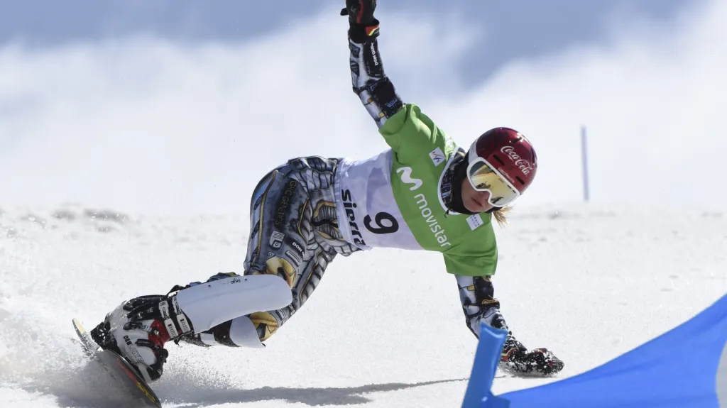 Ester Ledecká v závodě paralelního slalomu 